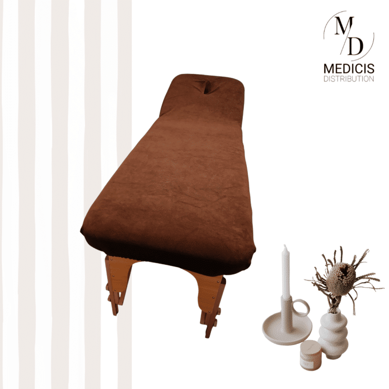 Housse de table qualité supérieure avec Trou-Tête – Marron