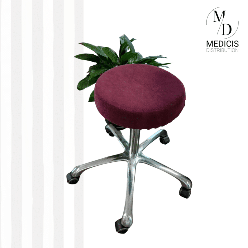 Housse de Tabouret en éponge extensible- T2 Prune