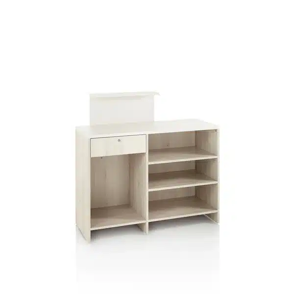 Comptoir d'Accueil en Mélèze Naturel/Blanc – Image 2