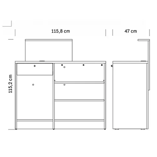 Comptoir d'Accueil en Noir et Bois – Image 3