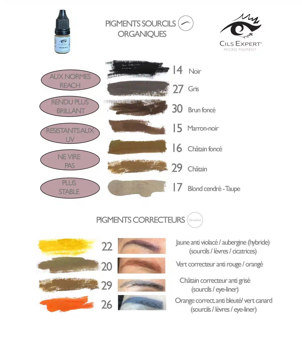 PIGMENT Maquillage permanent MARRON NOIR N°15 – Image 2