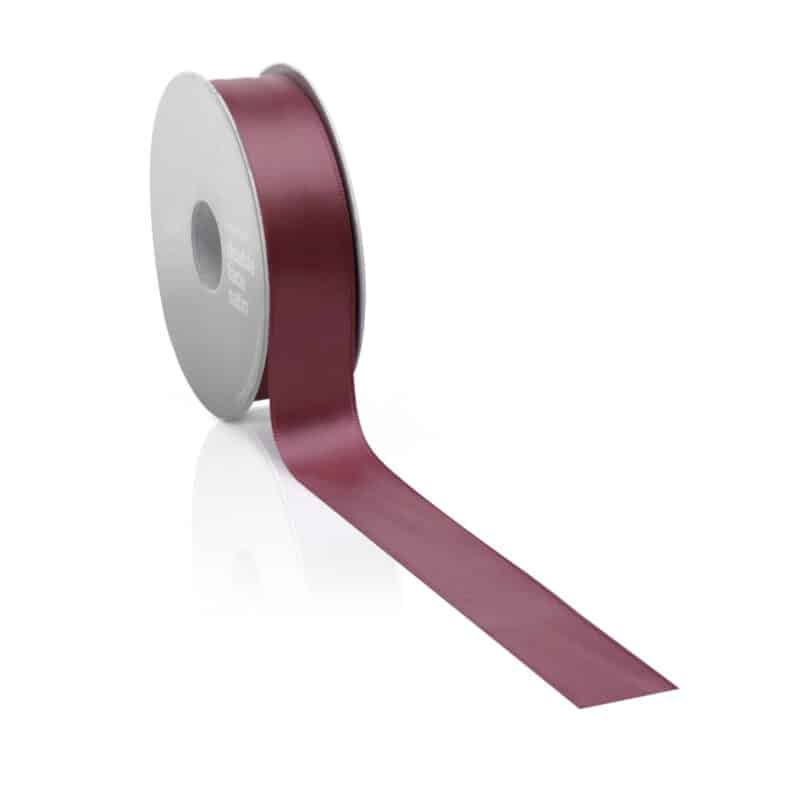 RUBAN de SATIN Dark Bordeaux 25m