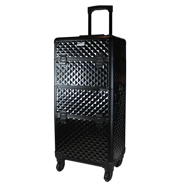 VALISE DIAMANT ALU NOIRE sur roulettes –